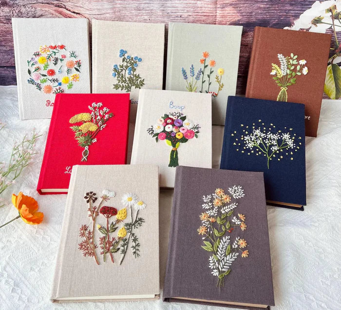 Embroidered Notebook Pattern Custom Embroidered Notebook for Every Reader β Stitchery Zone