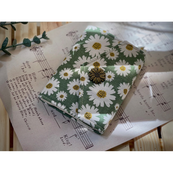 Vintage Tri-Fold Fabric Wallet, Eco-Friendly Muslin-Linen Design for Documents & IDs, Ideal Gift for Minimalist Fashion Lovers