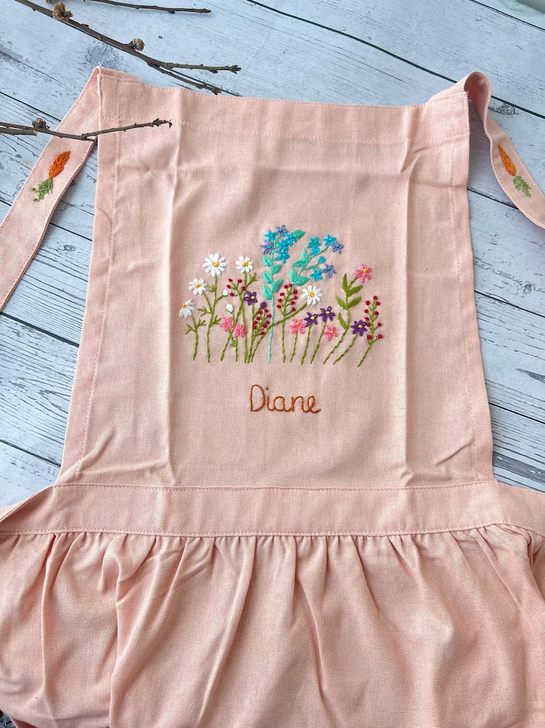 Wildflowers Embroidered Aprons - Stitchery Zone