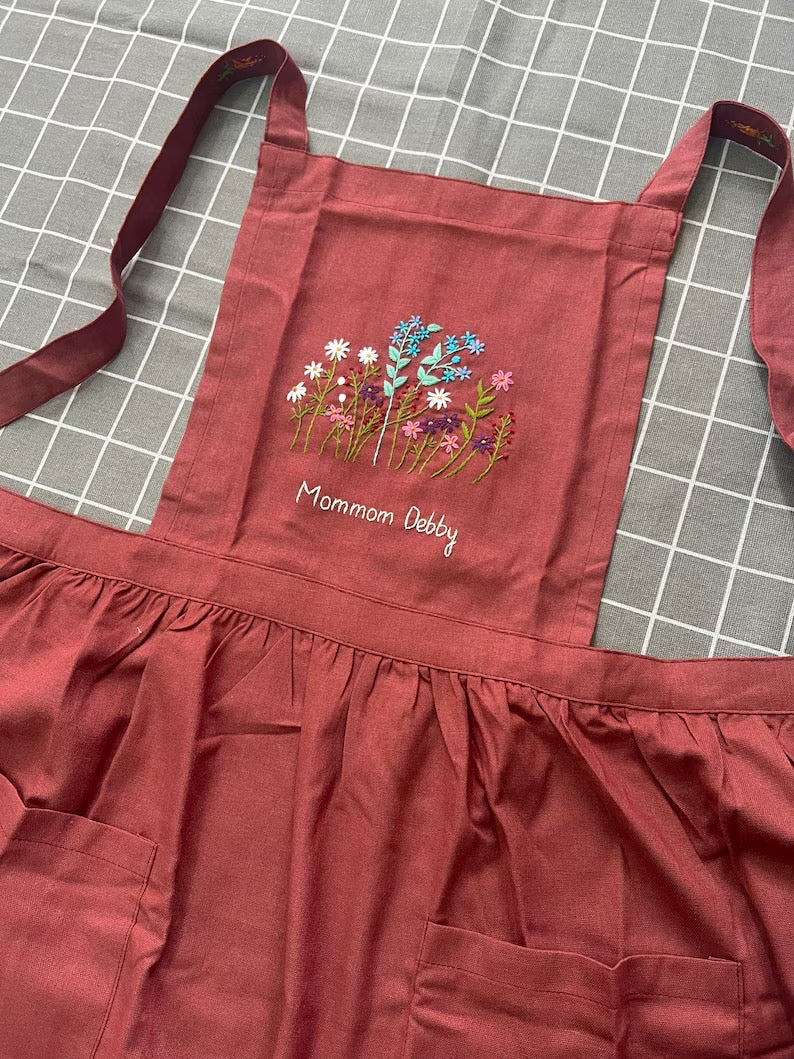 Wildflowers Embroidered Aprons - Stitchery Zone