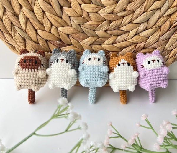 Crochet Cute Cat Keychain