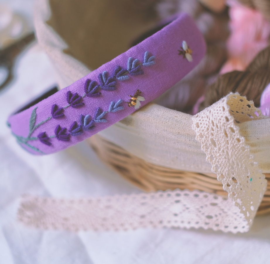 Floral Embroidered Headband