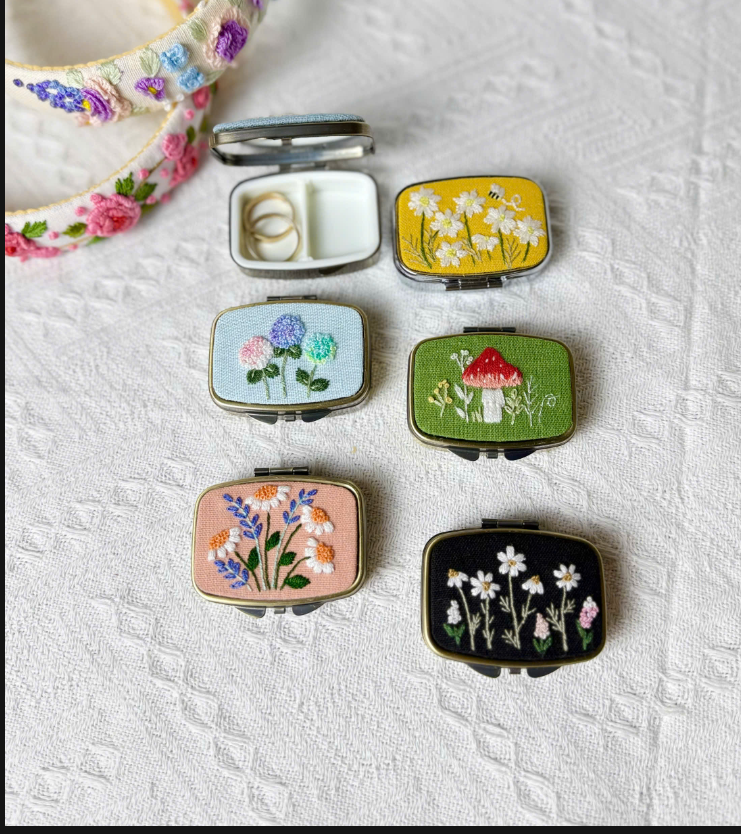 Hand Embroidered Jewelry Boxes