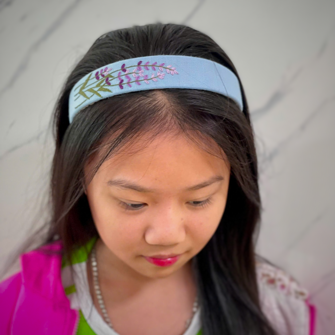 Hand Floral Embroidered Headband