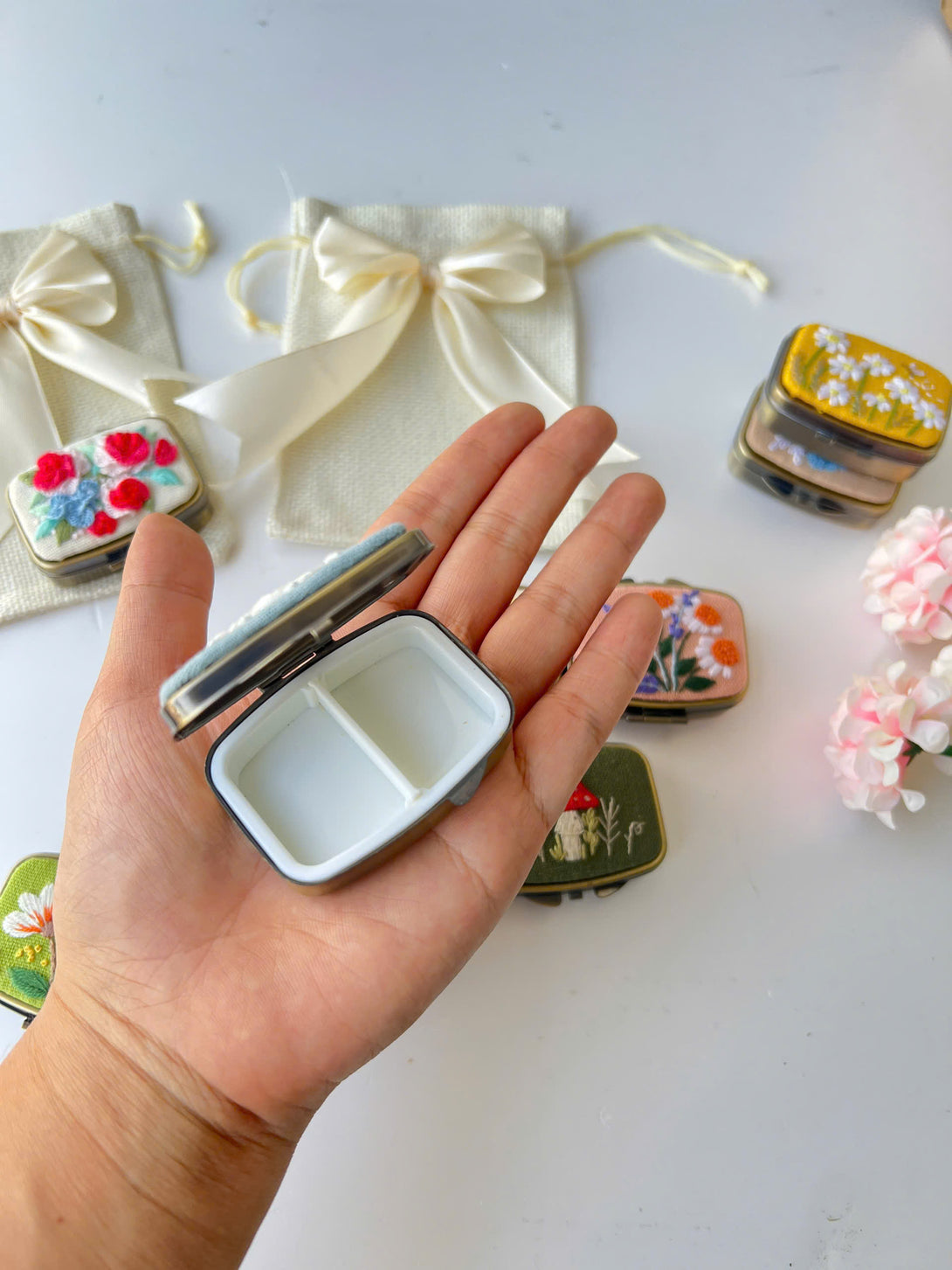 Handmade Embroidered Jewelry Box