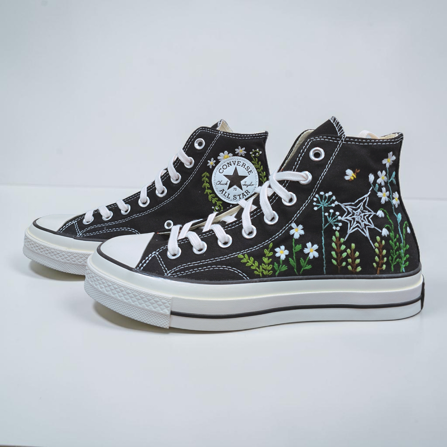 Spider Web Converse Adult Hand-Embroidered Shoes | Stitchery Zone