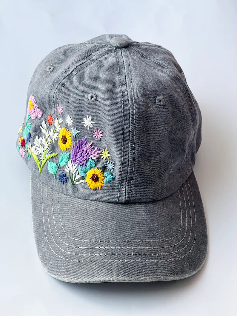 Colorful Flowers Hats - Stitchery Zone