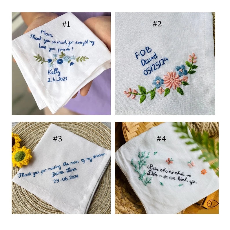 Blossom Stitch handkerchiefs - Stitchery Zone