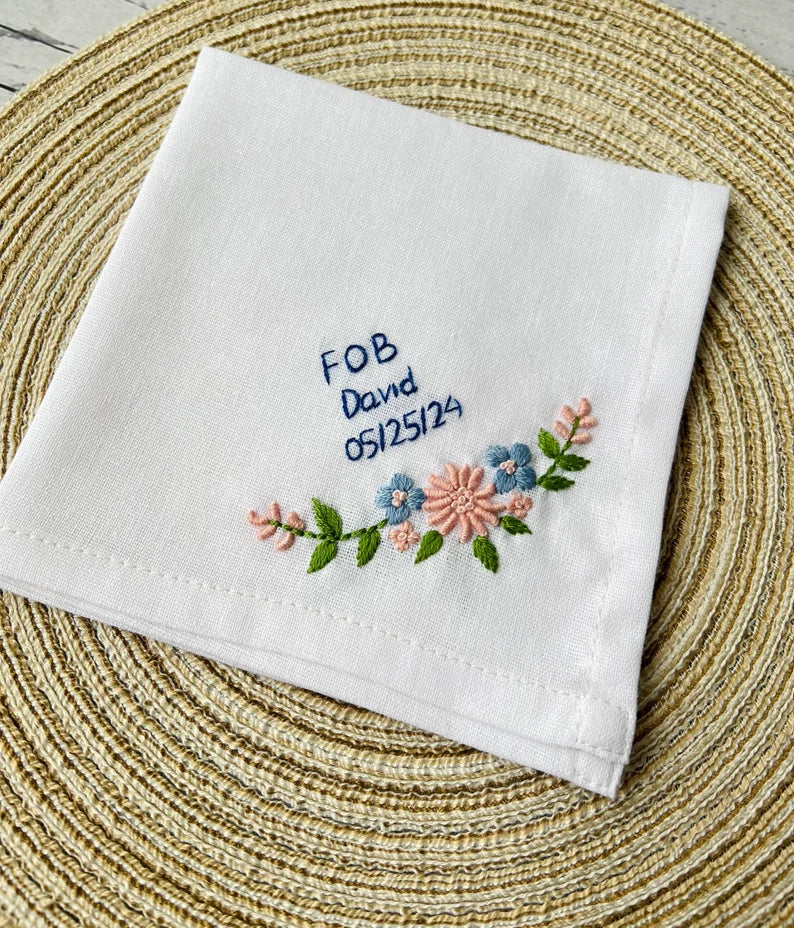 Blossom Stitch handkerchiefs - Stitchery Zone