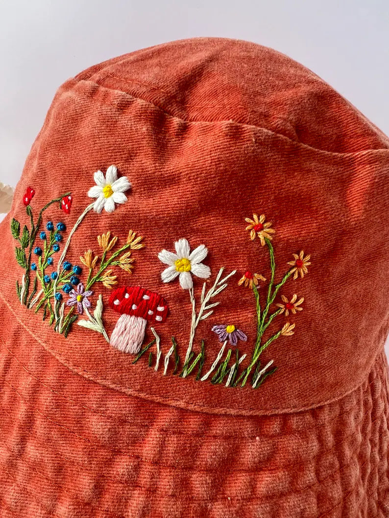 Petals and Mushroom Hats - Stitchery Zone