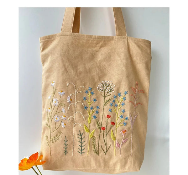 Everyday Embroidered Tote - Stitchery Zone