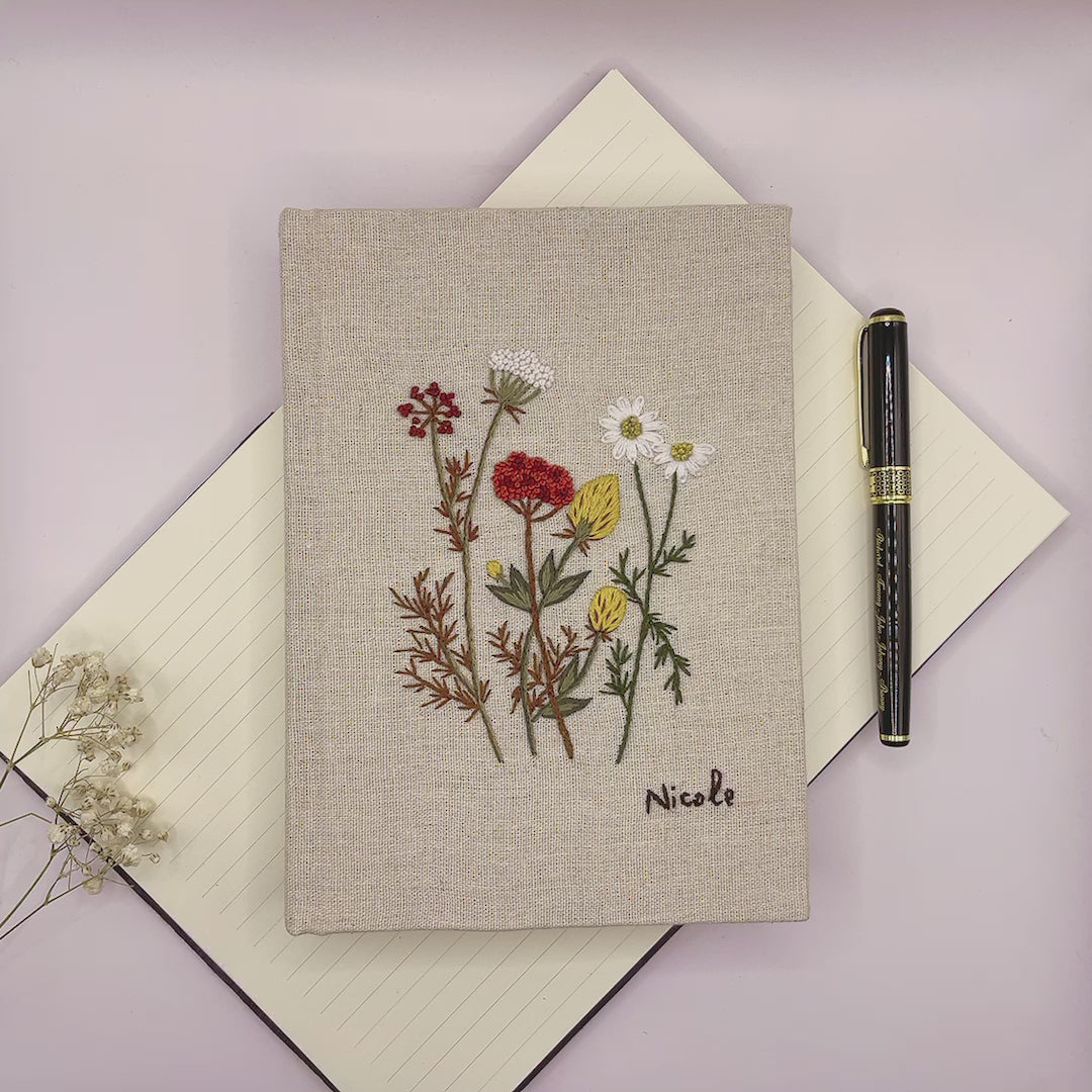 Custom Hand Embroidered Notebook2