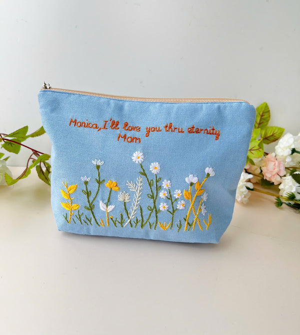 Handmade Little Flowers Makeup Bag