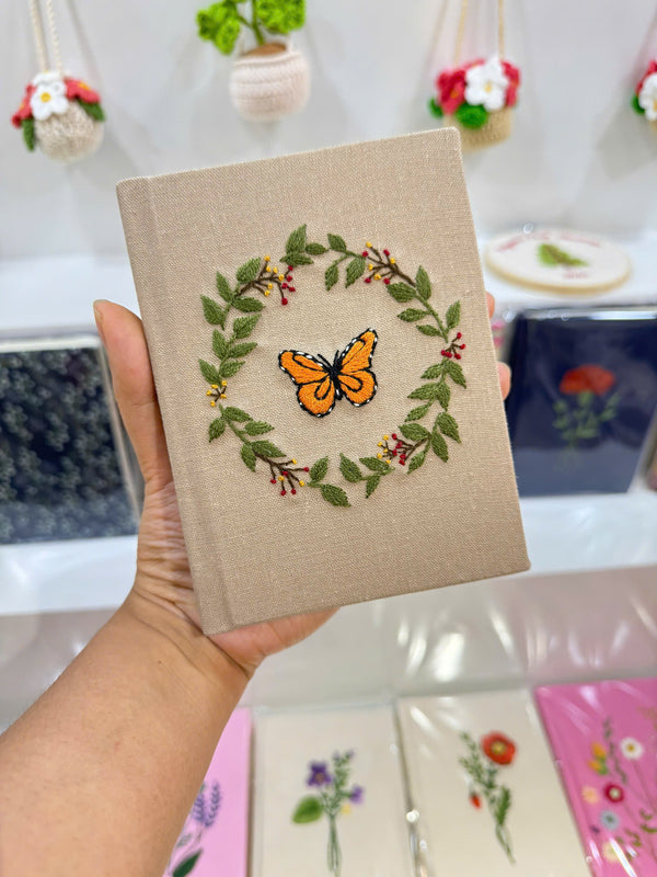 Beautiful Butterfly Hand Embroidered Custom notebooks – Handmade Notebook