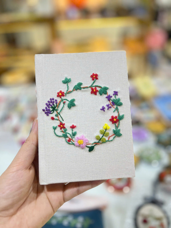 Little Flower Hand Embroidered Custom notebooks – Handmade Notebook
