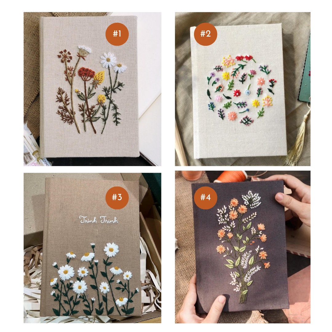 A little thing called love Embroidered Notebook A5 - Stitchery Zone
