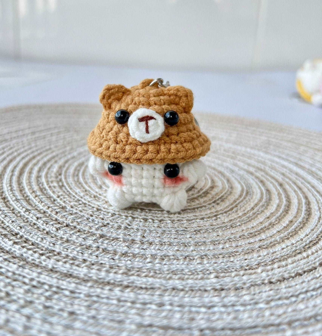 Crochet Cute Mushroom Keychain - Stitchery Zone