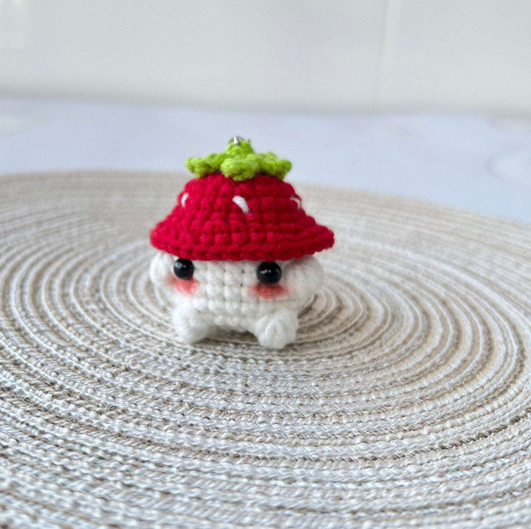 Crochet Cute Mushroom Keychain - Stitchery Zone