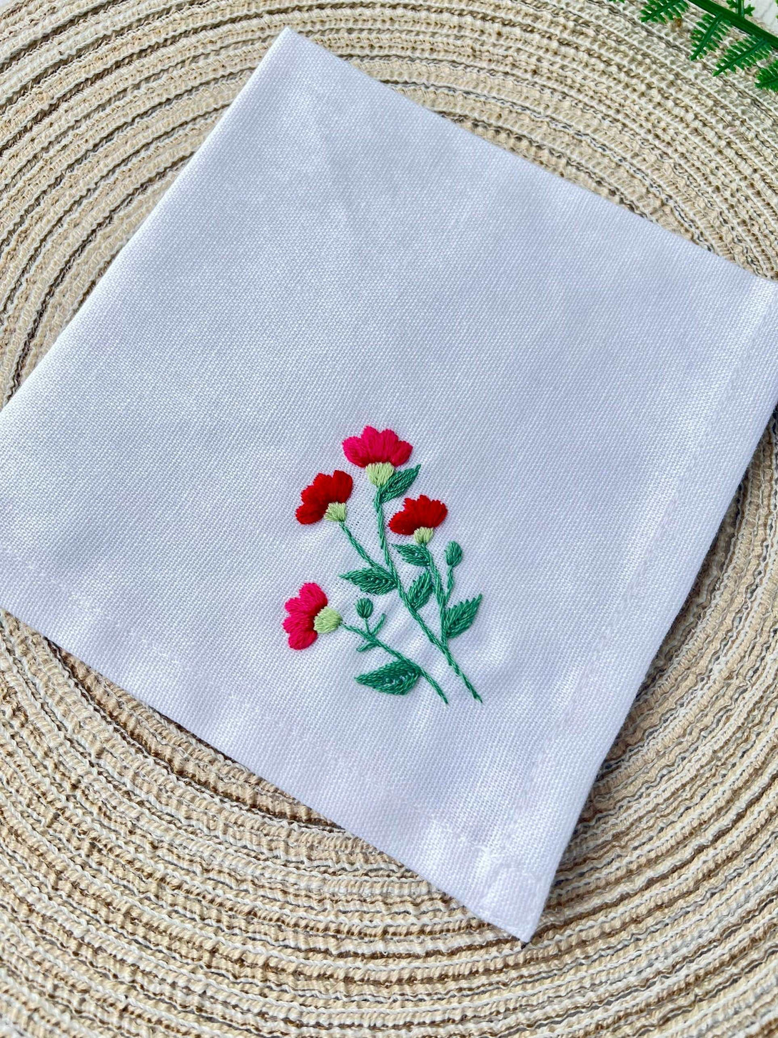 Little Flowers Handkerchiefs - Stitchery Zone