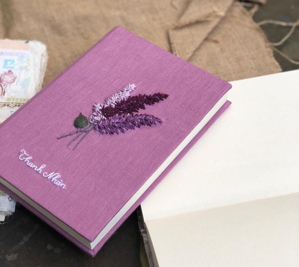 Lavender Handmade Notebook - Stitchery Zone