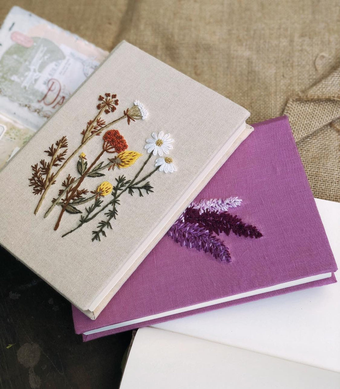 Lavender Handmade Notebook - Stitchery Zone