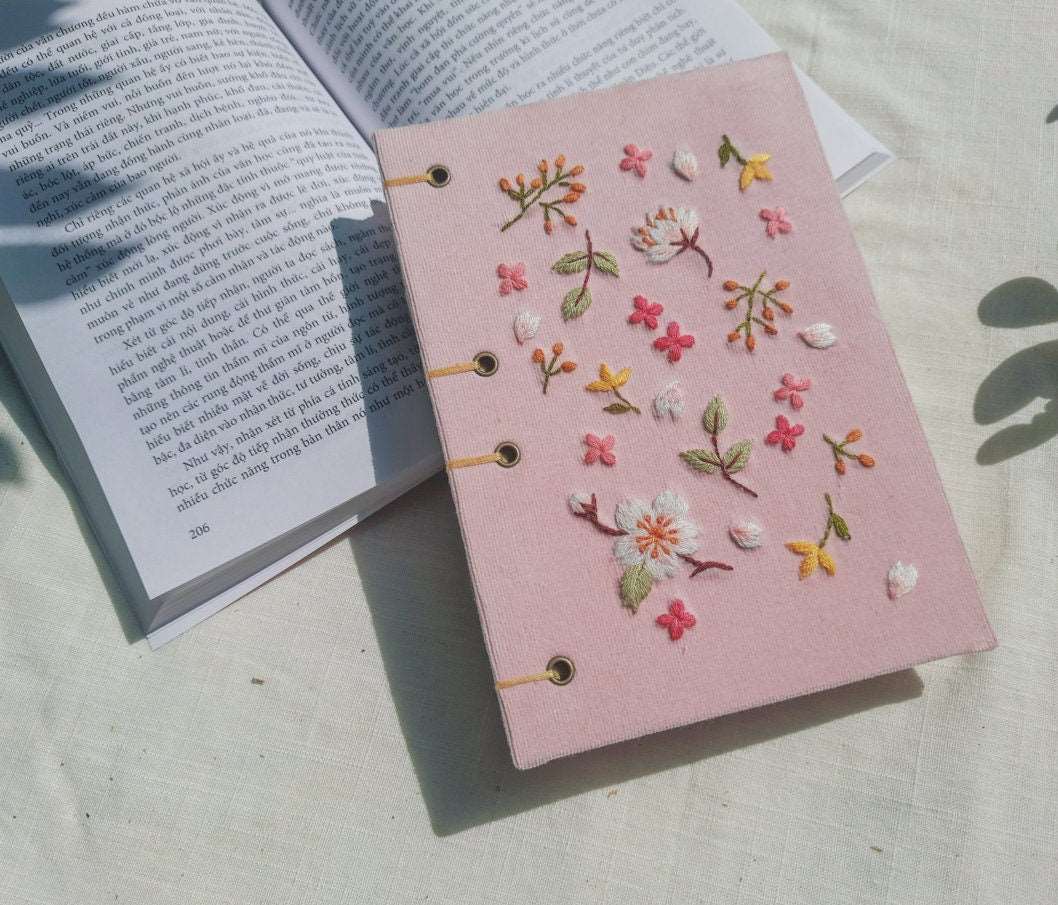 Embroidered Binding Coptic Notebook - Stitchery Zone