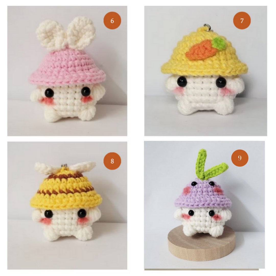 Crochet Cute Mushroom Keychain - Stitchery Zone