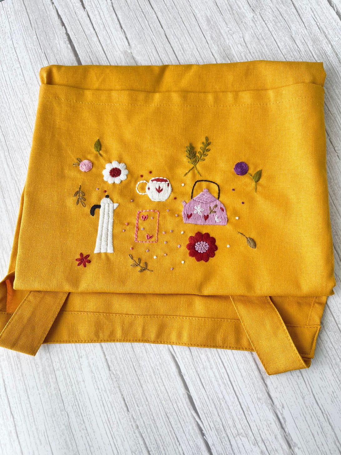 Little things called love embroidered apron - Stitchery Zone