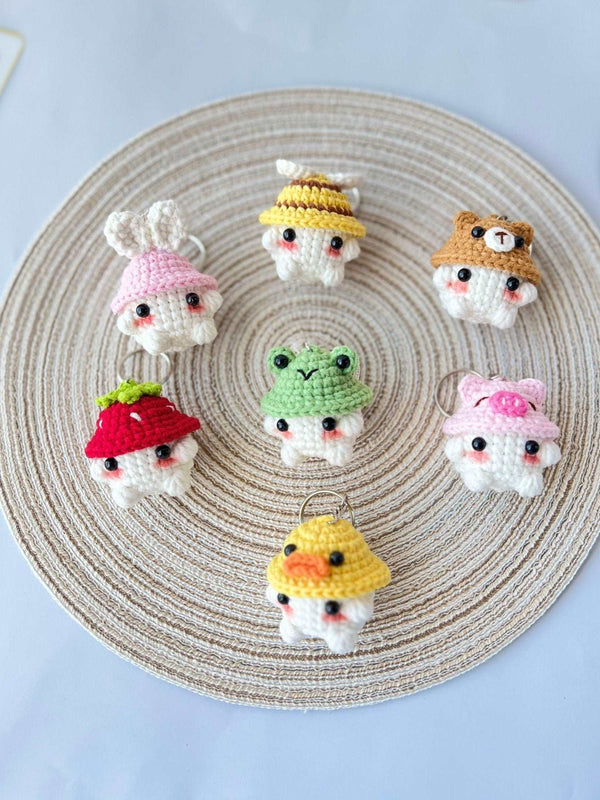 Crochet Cute Mushroom Keychain - Stitchery Zone