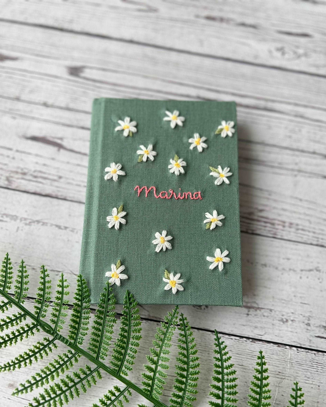 Daisy Embroidered Notebook A5 - Stitchery Zone