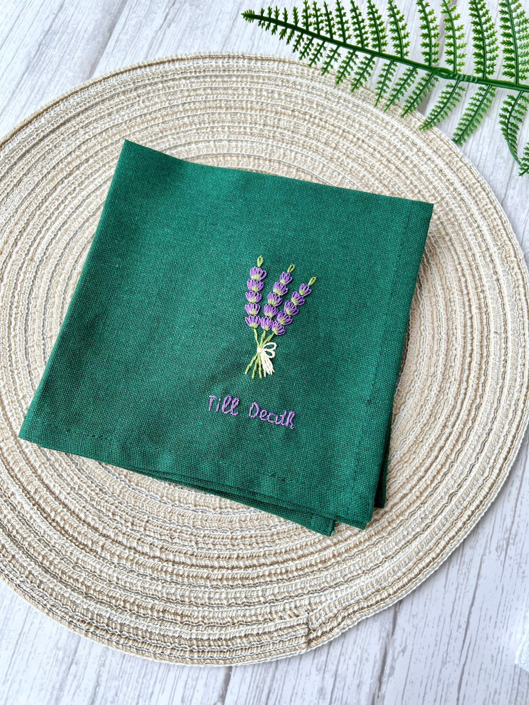 Personalized Embroidered Lavender Handkerchiefs - Stitchery Zone