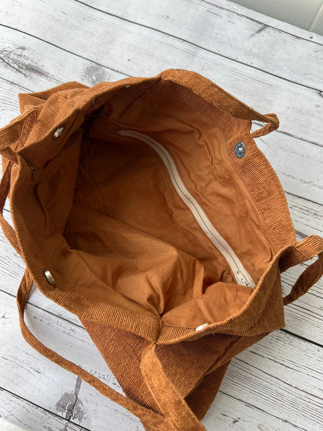 Floral Embroidered Velvet Tote Bag With Button And Pocket - Stitchery Zone