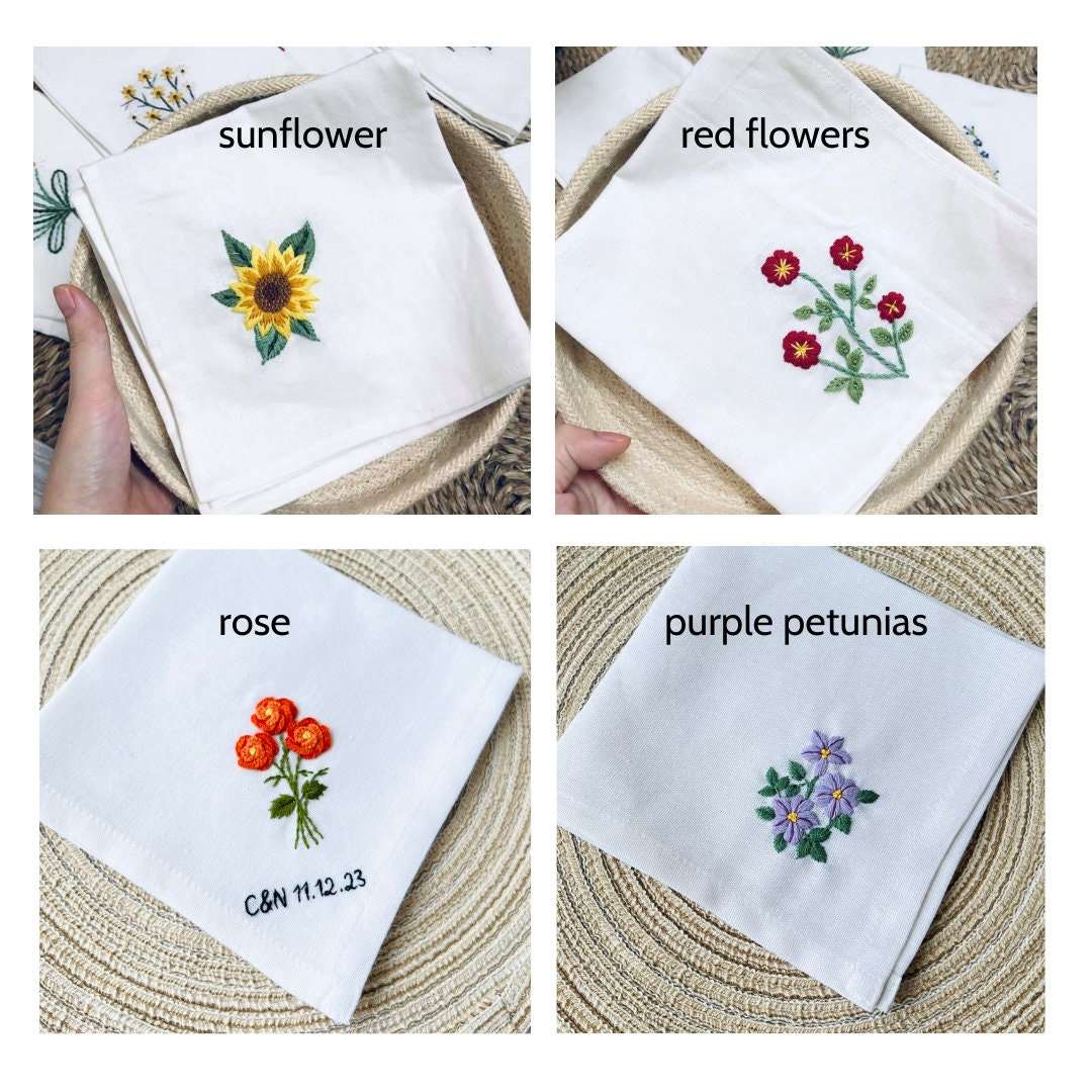 Little Wild Flower Handkerchief - Stitchery Zone