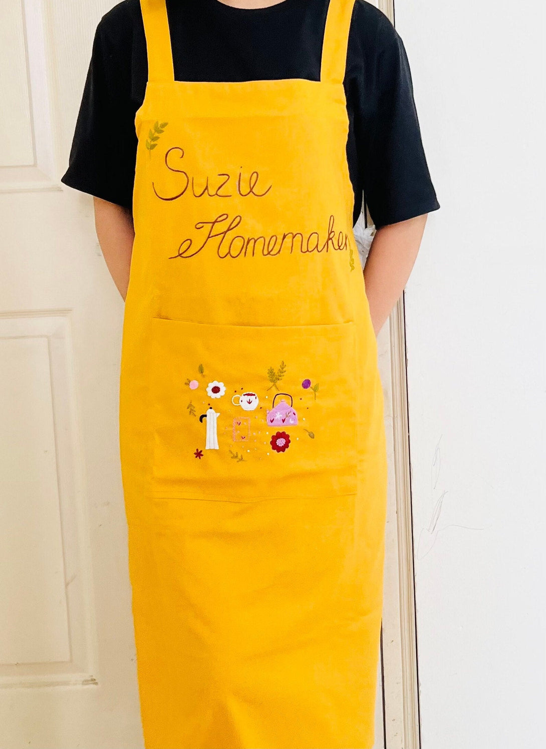 Little things called love embroidered apron - Stitchery Zone