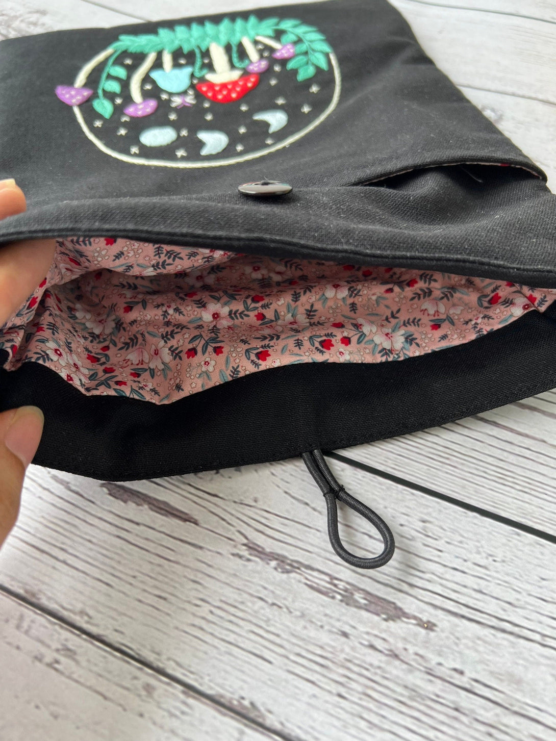 Moon Stars Embroidered Book Cover - Stitchery Zone
