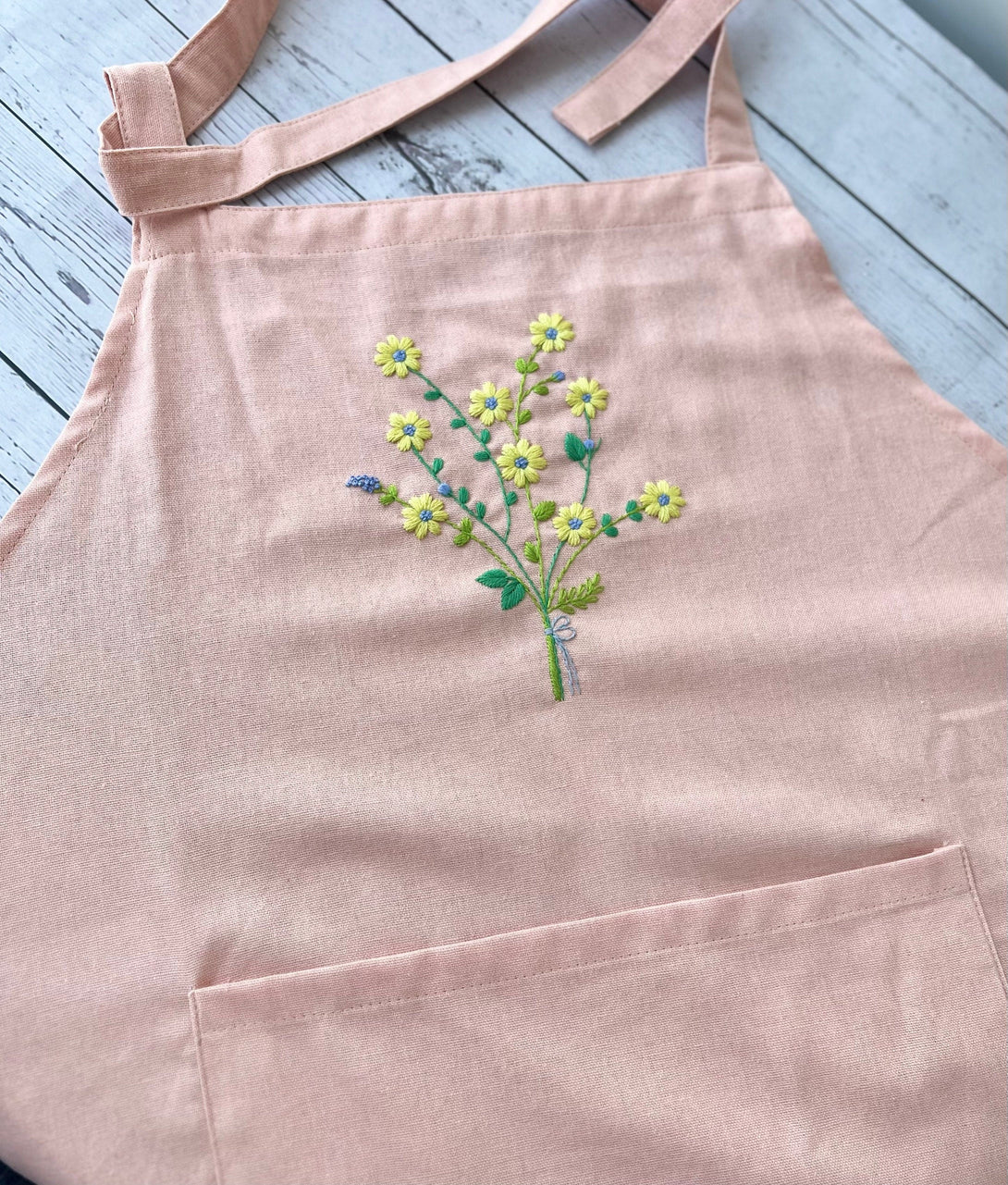 Petals and Stitches Apron - Stitchery Zone