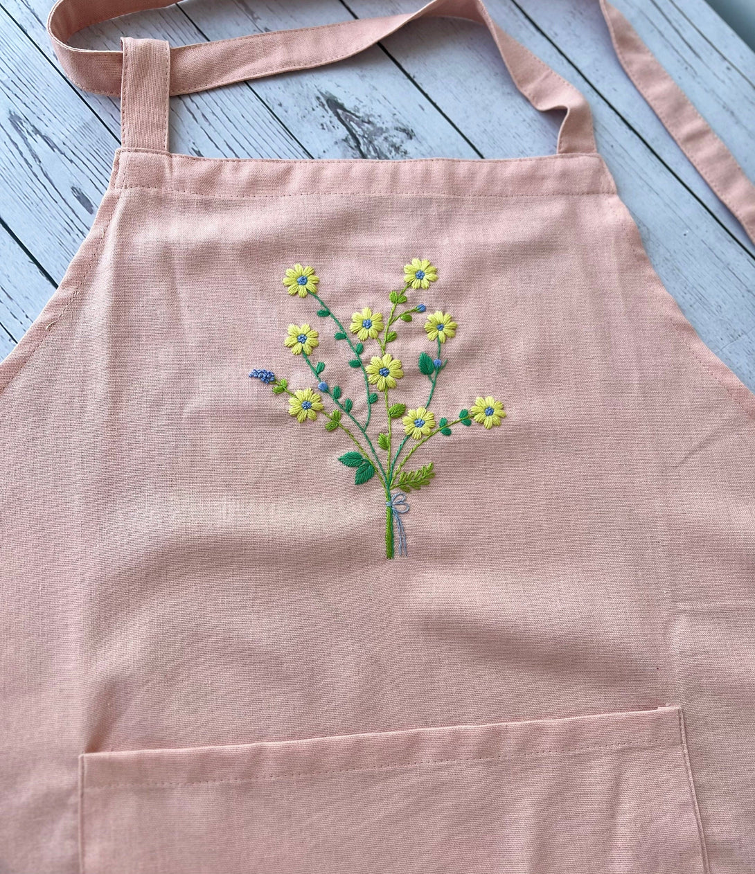 Petals and Stitches Apron - Stitchery Zone